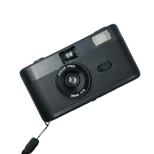 Retro Manual Reusable Film Camera for Kids - no Film - Black + Blue - Main Image
