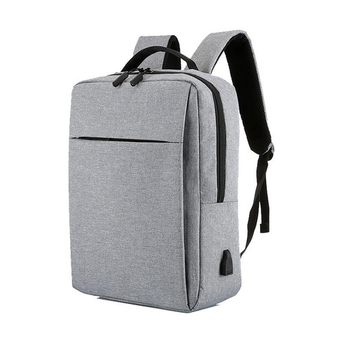 15.6 Laptop Backpack with Usb Charging - Waterproof Oxford Cloth Large Capacity - Grey - Main Image
