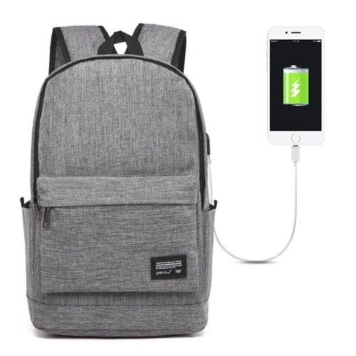 Multi-function Laptop Backpack with Usb Port - Fits 15.6 Devices - Oxford Cloth - 45x31x16cm - Grey - Main Image