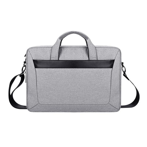 Expandable Laptop Bag - Waterproof Oxford Cloth Detachable Shoulder Strap - Grey - Main Image