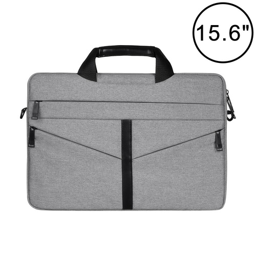 Stylish Zipper Laptop Bag With Shoulder Strap - Durable & Breathable - Light Grey - Main Image