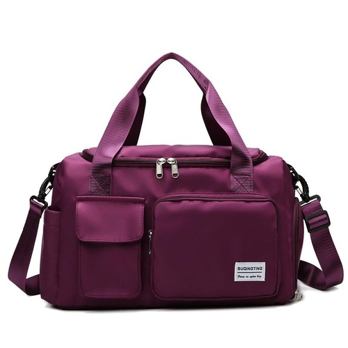 Waterproof Gym Bag for Travel - Size l - Purple Red - Main Image