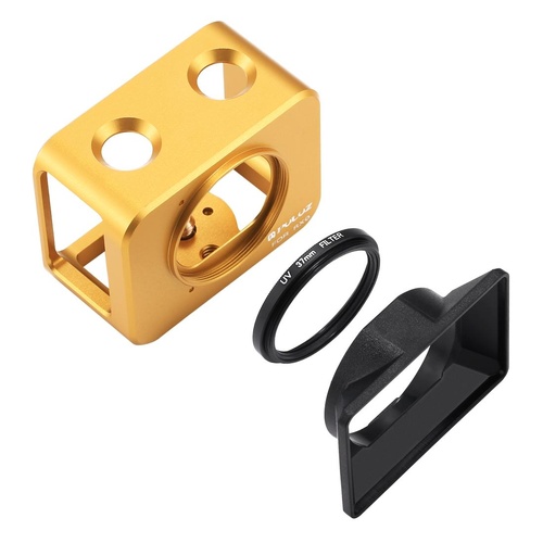Sony Rx0 Protective Cage with 37mm Lens and Sunshade - Gold - Main Image