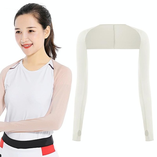Sun Protection Golf Shawl Sleeves for Outdoor Sports and Cycling - Beige - Main Image