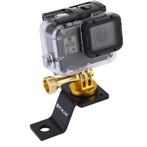 Universal Motorcycle Mount for Action Cameras - Gold - Main Image