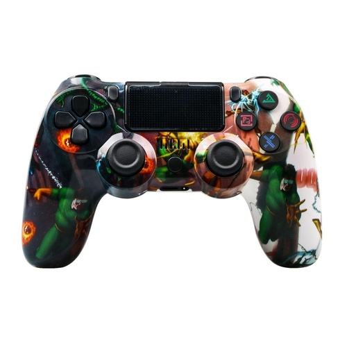 Wireless Bluetooth Game Controller for Ps4 with Dual Vibration and Light Strip - Hulk - Main Image