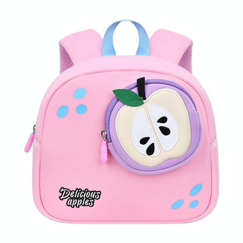 Kids' Anti-lost School Bag - Secure & Stylish - Pink Apple Medium - Main Image