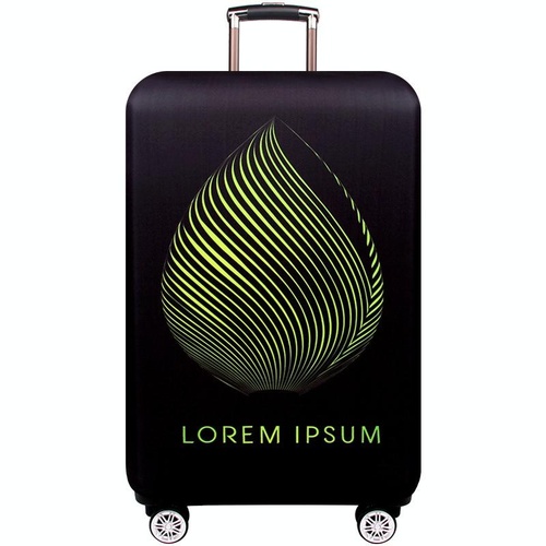 Protective Luggage Cover - Durable Elastic Anti-dust - Small Size - Green Leaves - Main Image