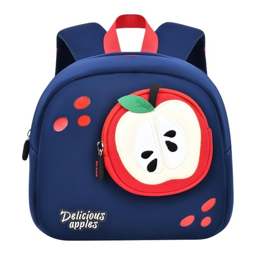 Kids' Anti-lost School Bag - Secure & Stylish - Royal Blue Apple Medium - Main Image