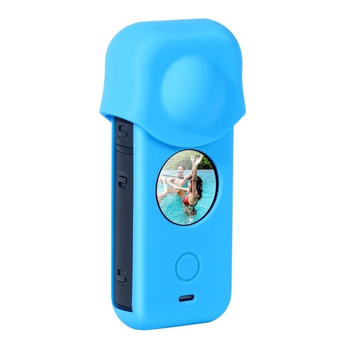 Full Body Dust Proof Silicone Protective Case for Insta360 one X2 - Blue - Main Image