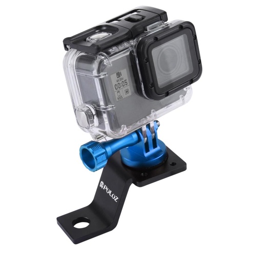 Universal Motorcycle Mount for Action Cameras - Blue - Main Image