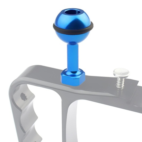 Universal 1 / 4 Ball Adapter for Action Cameras - Compatible with Gopro Insta360 Dji and More - 2.5cm Diameter - Blue - Main Image