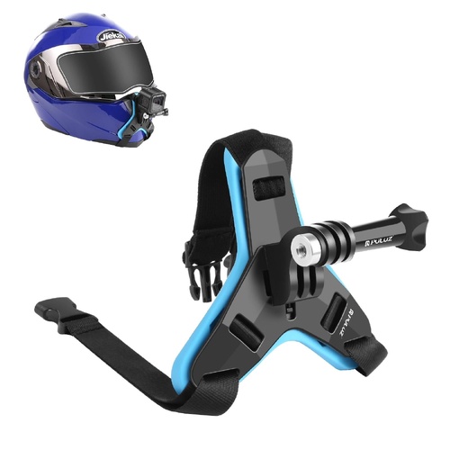 Universal Chin Strap Mount for Action Cameras - Blue - Main Image
