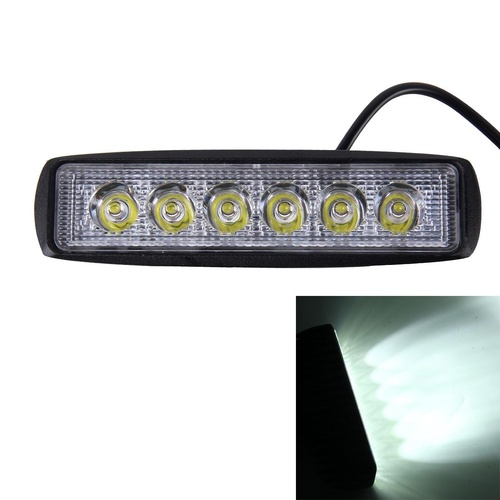 Dc 10 - 30V 18W 1500Lm 6500K 30 Degrees Adjustable Spot Waterproof Vehicle Car Boat Marine External Work Emergency Lights With 6 Intense Wafer Led Whi - Main Image