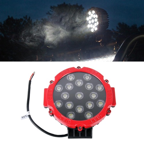 2 Pcs 3500Lm 6500K White Light 17 Led Waterproof Car Boat Marine Work Lights Spotlight Led Bulbs 30 Degrees Adjustable Dc 10 - 30V - Red - Main Image