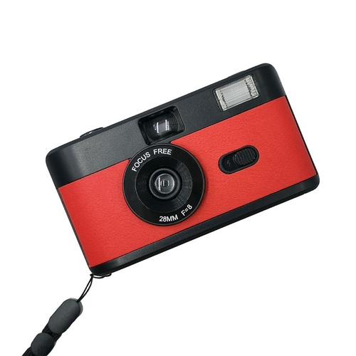 Retro Manual Reusable Film Camera for Kids - no Film - White + Green - Main Image