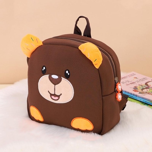 Kids' Anti-lost School Bag - Secure & Stylish - Brown Bear Medium - Main Image