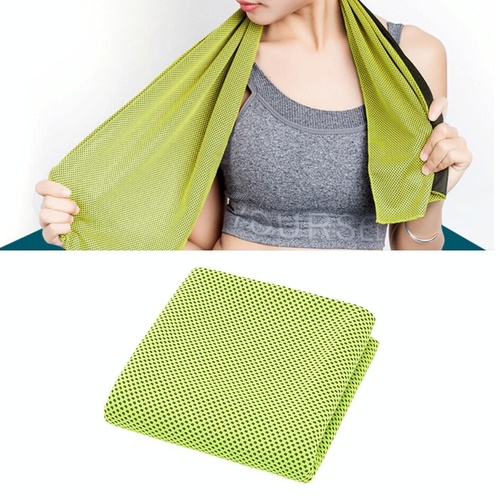 2-pack Enduring Ice Towels - Microfiber Fabric 30*100cm - Ideal for Gym and Sports - Green - Main Image
