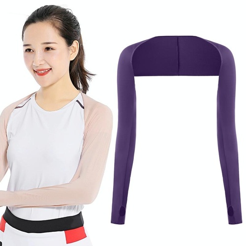 Sun Protection Golf Shawl Sleeves for Outdoor Sports and Cycling - Deep Purple - Main Image