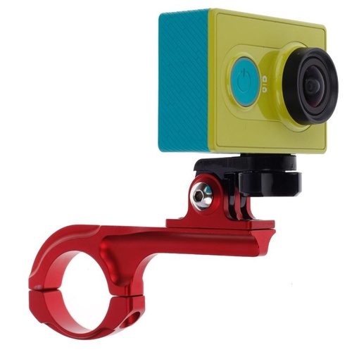 Bicycle Handlebar Holder with Connector Mount for Xiaomi Yi Sport Camera - Red - Main Image