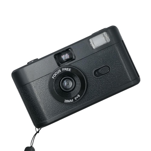 Retro Manual Reusable Film Camera for Kids - no Film - Black - Main Image