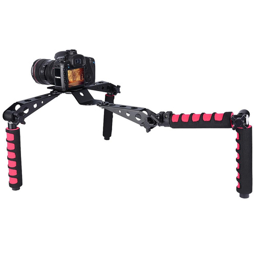 Multifunctional Camera Shoulder Mount For Dslr / Video Camera With Red Handles - Main Image