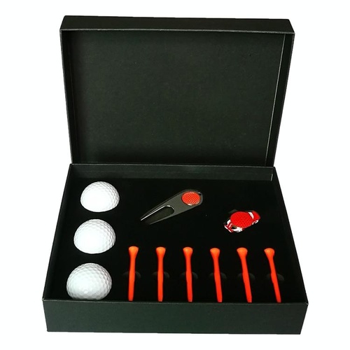 Complete Golf Gift Set 11-in-1 Tees Divot Tool and 3 Balls - Red - Main Image