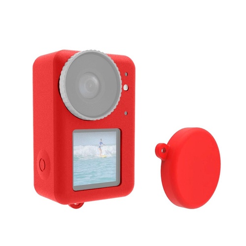 Protective Silicone Case with Lens Cap - Red - Main Image