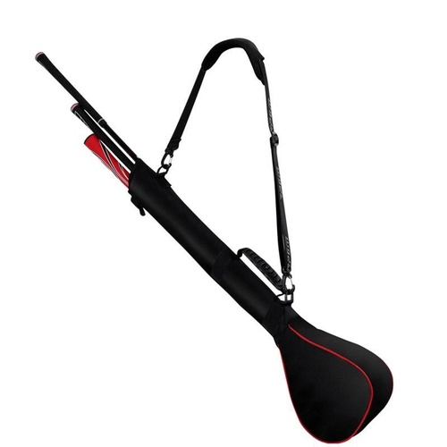 Portable Foldable Golf Ball Bag - Nylon - Black Red - Main Image