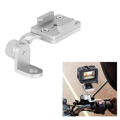 Universal Motorcycle Phone Bracket for Action Cameras - Silver - Main Image