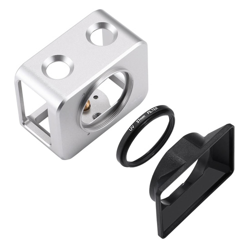 Sony Rx0 Protective Cage with 37mm Lens and Sunshade - Silver - Main Image