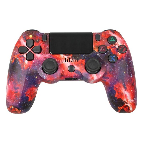 Wireless Bluetooth Game Controller for Ps4 with Dual Vibration and Light Strip - Star Red - Main Image