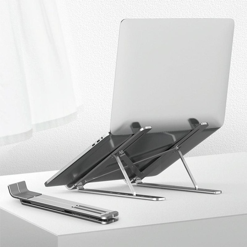 Adjustable Laptop Stand - Portable Folding Height Increase Heat Dissipation - Silver - Main Image
