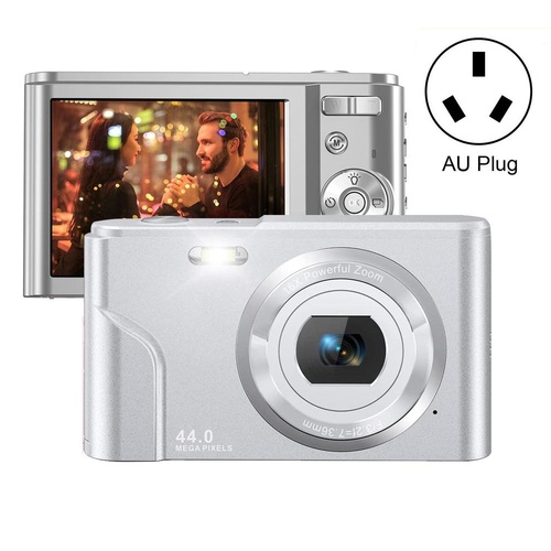 2.7k Full Hd 44mp 16x Zoom 2.88 Digital Camera for Kids - Silver - Main Image