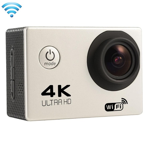 170 Degree Wide Angle Wifi Action Camera with Waterproof Case - Supports 64gb Micro Sd - Silver - Main Image