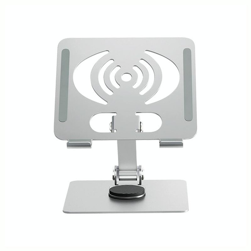 Foldable Rotating Laptop / Tablet Stand - Aluminum Alloy - Silver - Main Image