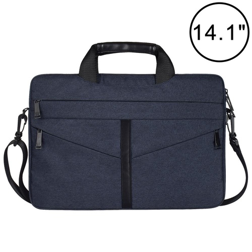 Stylish Zipper Laptop Bag with Shoulder Strap - Durable & Breathable - Navy Blue - Main Image