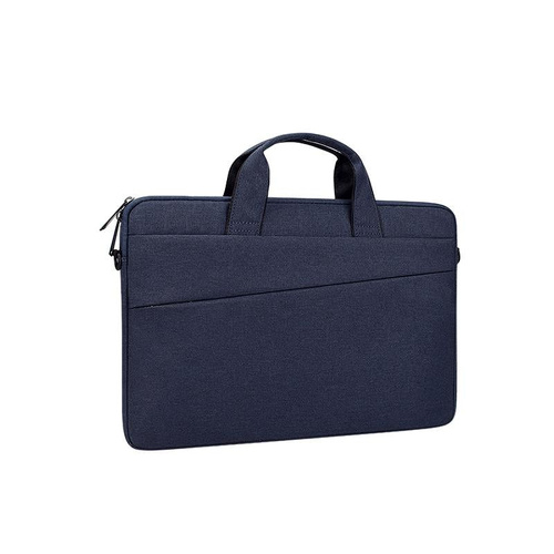 Portable Laptop Tablet Bag - 15.6 Inch Double Side Pockets Soft Handle Oxford Cloth - Deep Space Gray - Navy Blue - Main Image