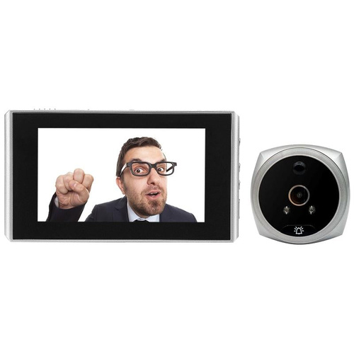 Smart Cat Eye Video Doorbell With 4.5 1080P Hd Screen Night Vision & Motion Detection - White - Main Image