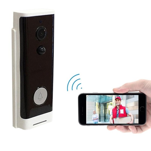 Smart Wifi Video Doorbell With Motion Detection & Two-Way Intercom - White - Main Image