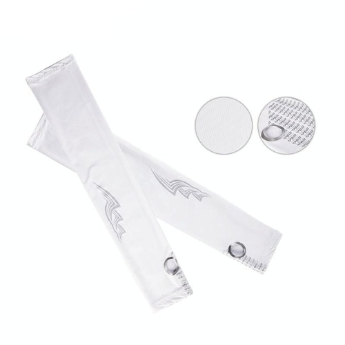 Breathable Golf Sunscreen Sleeve - Fluorescent Green - White - Main Image