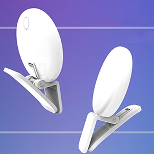 Portable Mini Beauty Light for Smartphones - 3 Brightness Levels 9 Led Warm / White - Iphone Galaxy Huawei Xiaomi Lg Htc - White - Main Image