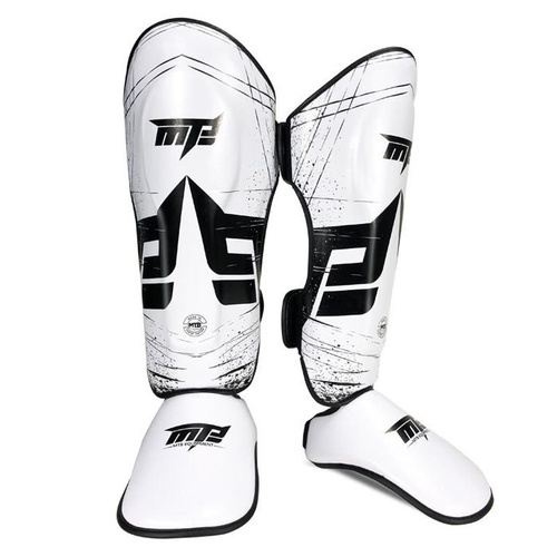 Thickened Leg Guards For Freestyle Grappling Thai Boxing And Taekwondo - White - Main Image