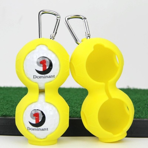 2-pack Golf Silicone Double-ball Protection Sleeves - Yellow - Main Image
