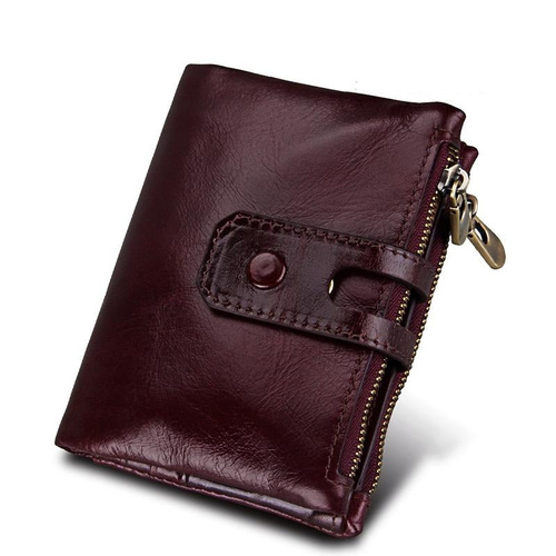Men Rfid Blocking Cowhide Leather Wallet - Crazy Horse Texture - Ccb1083Z - Main Image