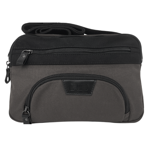 FIB Byron East West Sling Shoulder Bag Travel Adjustable Strap - Black - Main Image