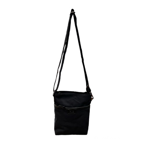 FIB Byron Cotton Canvas Sling Bag Shoulder Travel - Black - Main Image