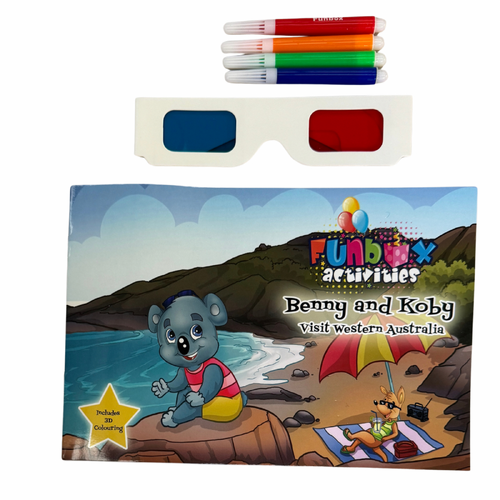 Funbox 3D Colouring Set Benny & Koby Western Australia Kids Childrens Toy 3+ - Main Image