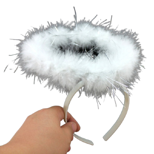 ANGEL HEADBAND Fairy Halo Hair Hoop Costume Dress Up Party Xmas Headpiece - Main Image