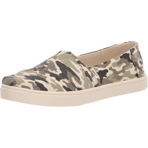 TOMS Womens Casual Canvas Slip On Sneakers Shoes Espadrilles - Army Camo Camouflage - US 7 - Main Image